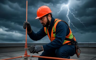 Meet the lightning protection operative: safeguarding structures from powerful storms.