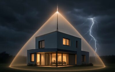 Maximize safety with a lightning rod protection zone: shield your home from storms.